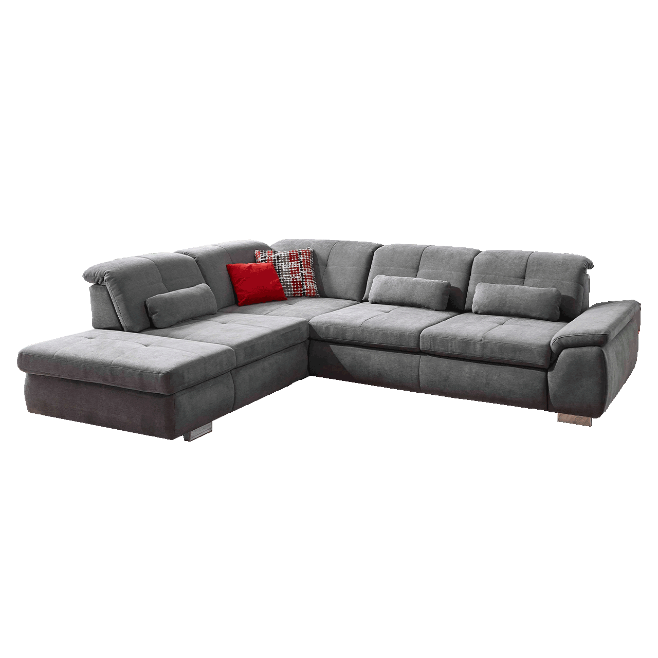 Ecksofa Minnesota - Modell: Anstellhocker links | Funktionen: Ohne Funktion