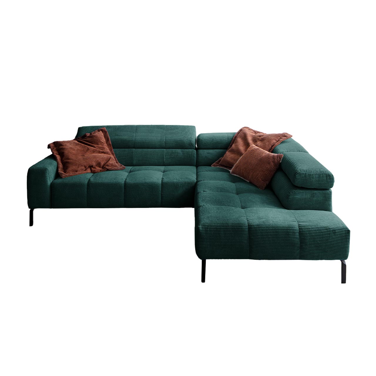 TL - Modell: Cord rechts Sofa Longchair | 2746 Farbe: Grün