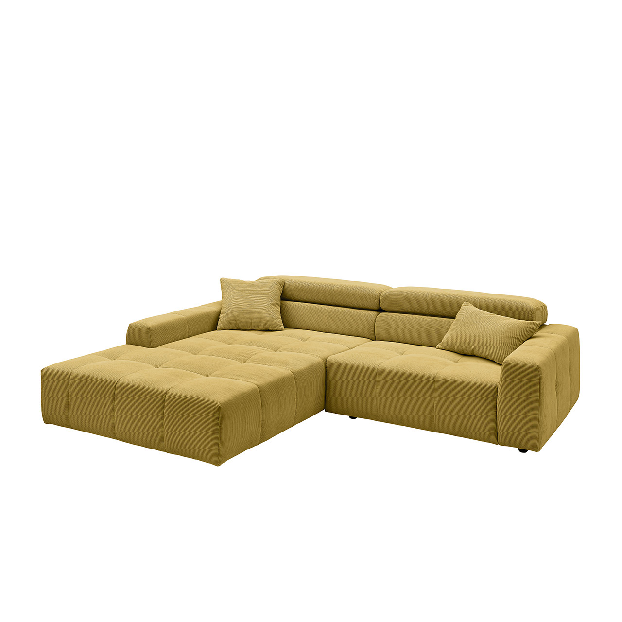 Cord Sofa TL 2746 Grün Farbe: rechts - Modell: Longchair 